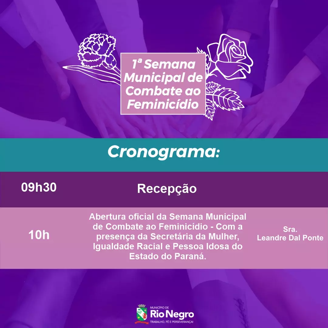 1ª Semana Municipal de Combate ao Feminicídio de Rio Negro